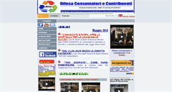 Desktop Screenshot of difesaconsumatoriecontribuenti.com